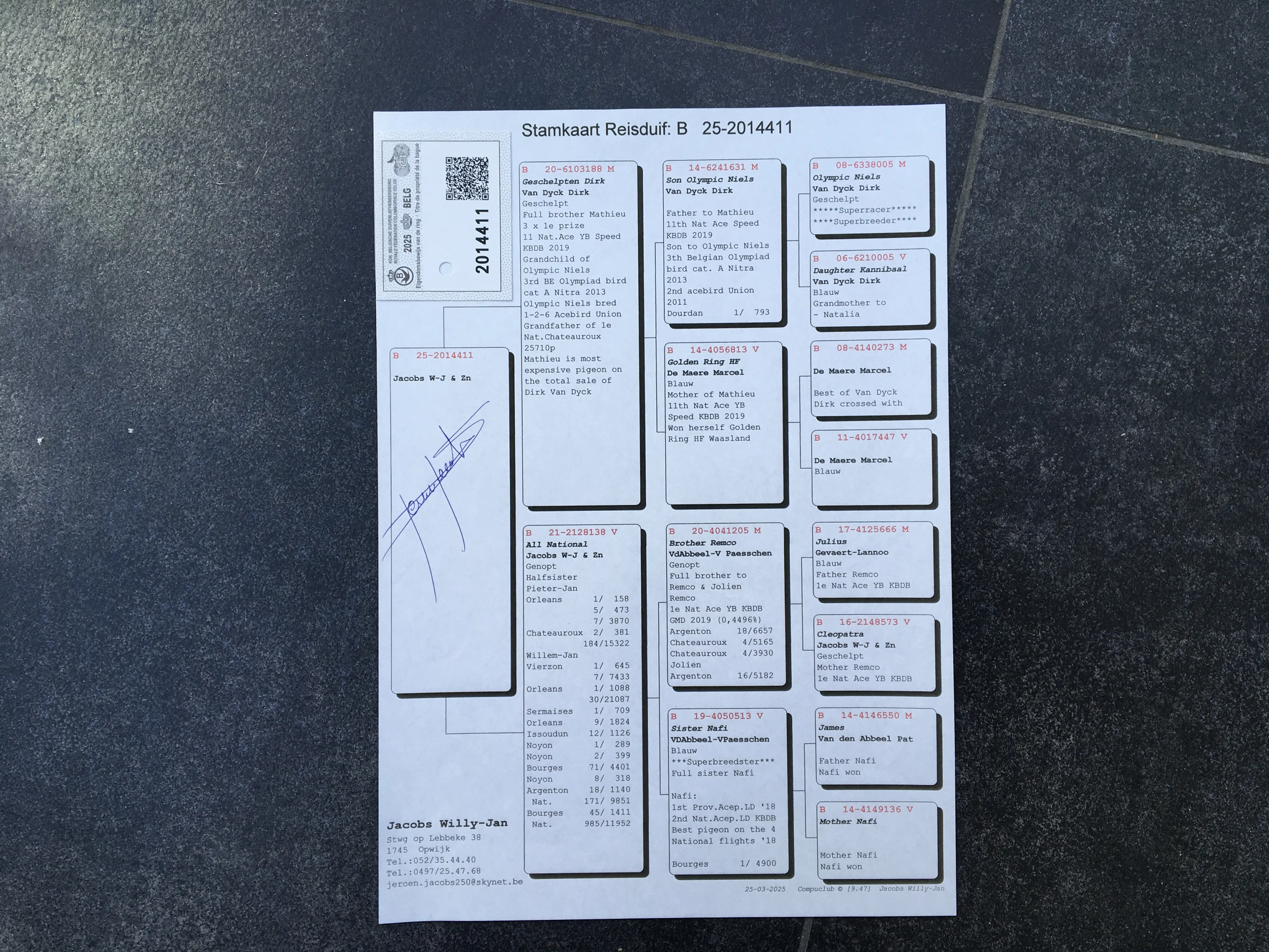4 duivers Dirk Van Dyck