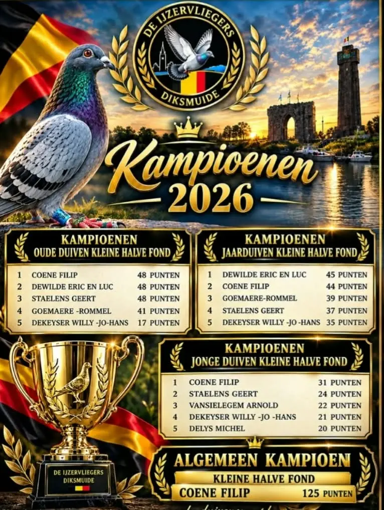 een koppel vroege jongen uit de weduwnaars 2027 of 2 koppels uit kwekers 2-3 ronde zelf te kiezen halve fond, fond of zware fond